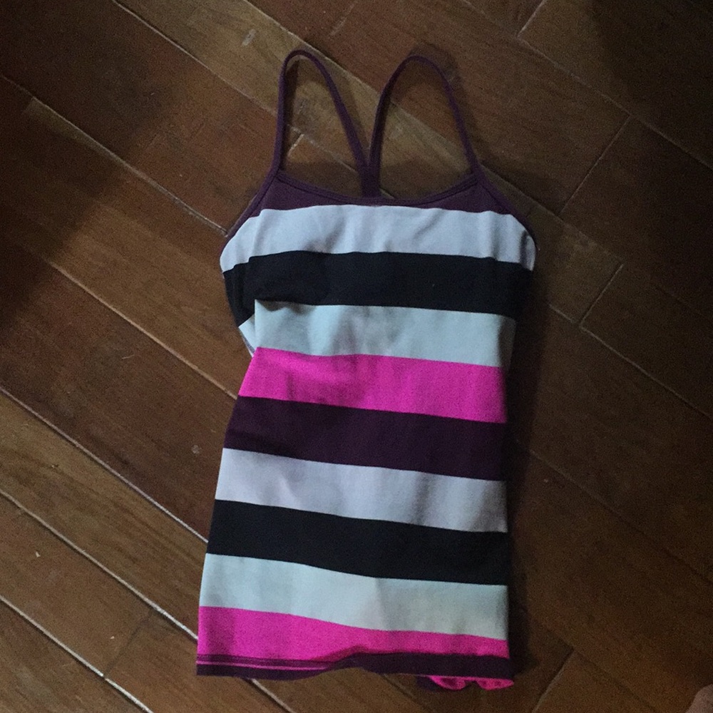 Lululemon Y Strap Racerback Stripe Tank